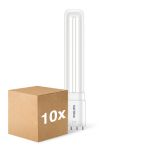 Voordeelpak 10x Philips CorePro PL-L LED Lamp EM/Mains 8W - 840 Koel Wit | Vervangt 18W