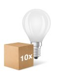 Voordeelpak 10x Ledvance Classic LED E14 Peer Filament Mat 4.8W 470lm - 827 Zeer Warm Wit | Dimbaar - Vervangt 40W