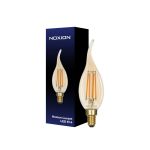 Noxion Lucent LED E14 gebogen punt Kaars Filament Amber 4.1W 350lm - 822 Zeer Warm Wit | Dimbaar - Vervangt 40W