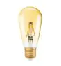 Osram Vintage 1906 LED E27 Edison Filament Goud 4W 380lm - 824 Zeer Warm Wit | Vervangt 40W