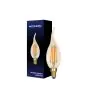 Noxion Lucent LED E14 gebogen punt Kaars Filament Amber 4.1W 350lm - 822 Zeer Warm Wit | Dimbaar - Vervangt 40W