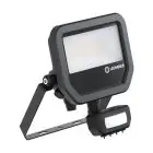 Ledvance LED Breedstraler Aluminium Zwart 17W 2200lm 100D - 830 Warm Wit | IP65 - Bewegings- En Lichtsensor - Symmetrisch