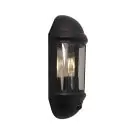Ansell LED Wandlamp Latina Halve Lantaarn Zwart - Geschikt voor E27 tot 42W | IP65 - Bewegings- en lichtsensor