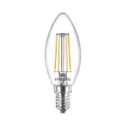 Philips MASTER Value LED Kaars E14 Filament Helder 3.4W 470lm - 927 | Beste Kleurweergave - Dimbaar – Vervangt 40W