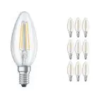 Voordeelpak 10x Ledvance CLASSIC LED E14 Kaars Filament Helder 4.8W 470lm - 827 Zeer Warm Wit | Dimbaar - Vervangt 40W