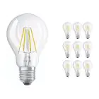Voordeelpak 10x Ledvance CLASSIC LED E27 Peer Filament Helder 4W 470lm - 840 Koel Wit | Vervangt 40W