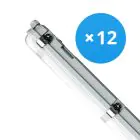 Voordeelpak 12x Noxion LED Waterdichte Montagebalk Poseidon V3.0 18-30W 2340-4200lm - 830-865 CCT | 120cm - Doorvoerbedrading (5x2.5mm2)