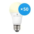 Voordeelpak 50x WIZ Smart Wifi E27 Peer Mat 9W 806lm - 827 Zeer Warm Wit | Dimbaar - Vervangt 60W