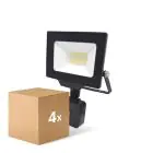 Voordeelpak 4x Noxion LED Breedstraler Beamy G3 20W 2200lm 100D - 830 Warm Wit | IP65 - Bewegings- en Lichtsensor - Symmetrisch