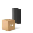 Voordeelpak 4x D'Lite Wandlamp Vossem Aluminium Zwart | Geschikt voor 2x GU10