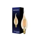 Noxion Lucent LED E14 gebogen punt Kaars Filament Amber 4.1W 350lm - 822 Zeer Warm Wit | Dimbaar - Vervangt 40W