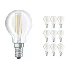 Voordeelpak 10x Ledvance CLASSIC LED E14 Peer Filament Helder 4.2W 470lm - 927 Zeer Warm Wit | Beste Kleurweergave - Dimbaar - Vervangt 40W