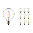 Voordeelpak 10x Noxion Pro Classic LED E27 Globe Filament Helder 95mm 8W 806lm - 827 Zeer Warm Wit | Dimbaar - Vervangt 60W